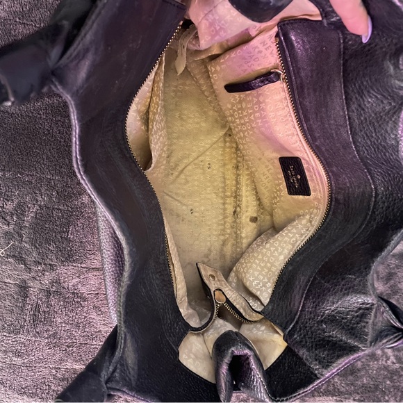 Authentic black Kate Spade soft pebbled leather hand bag - Picture 2 of 4